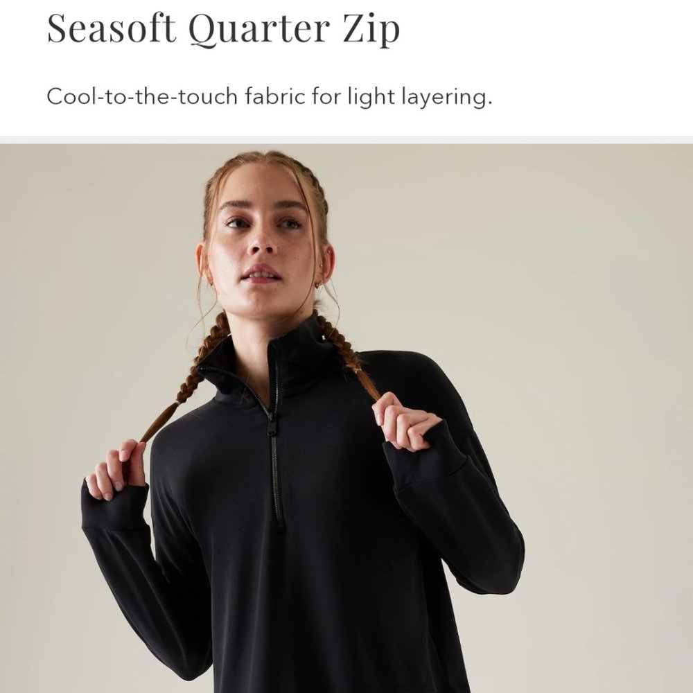 Athleta Seasoft Quarter Zip